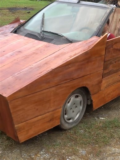 Transformation of an old, completely dented car into a luxury supercar. #repair #car #diy