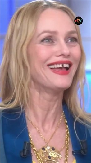 Vanessa Paradis admires her children