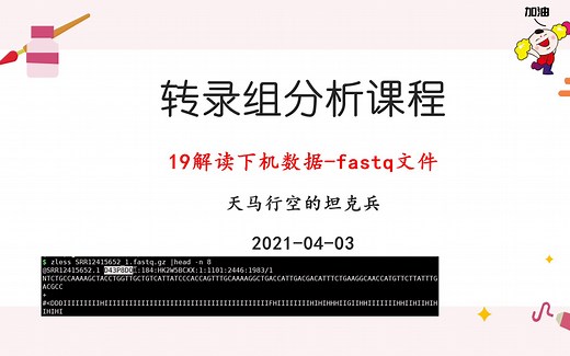 19转录组分析_解读下机数据&fastq文件_到手的下机数据、fastq文件不知道怎么用Linux查看_20210404