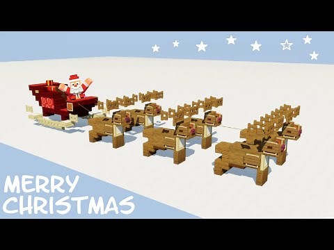 🎅 Minecraft Tutorial: How to build a Santa Sleigh