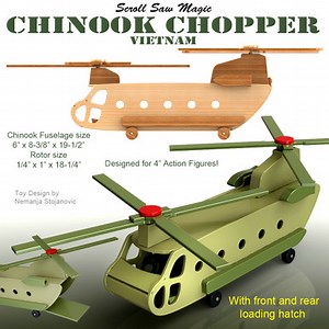 Scroll Saw Magic Chinook Chopper Vietnam Wood Toy Plans (PDF Download)