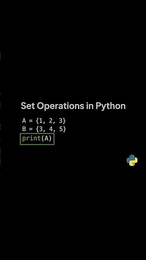 Python Set Operations Explained | Union, Intersection, Difference & Symmetric Difference