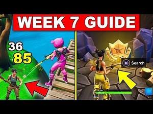 Fortnite WEEK 7 CHALLENGES GUIDE! – DEAL DAMAGE TO PLAYERS FROM ABOVE, SECRET BATTLE STAR LOCATION