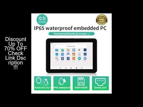 IXHUB 10.1" IP65 Waterproof PC Panel Android13 Linux Ubuntu 20.04 Industrial ALL in one Computer cap