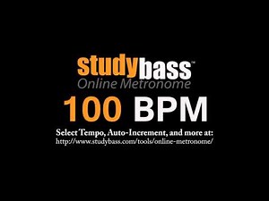 100 BPM Online Metronome (3 min) | StudyBass