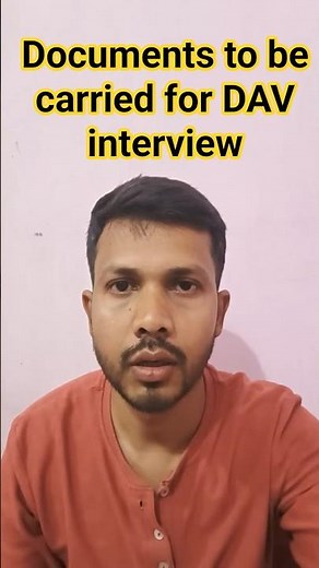DOCUMENTS FOR DAV INTERVIEW #exam #davrecruitment2026 #interviewquestions #interviews
