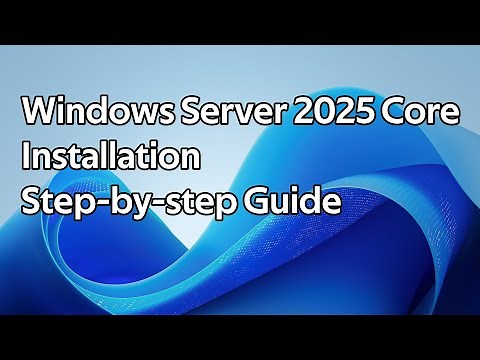 How to install Windows Server 2025 Core