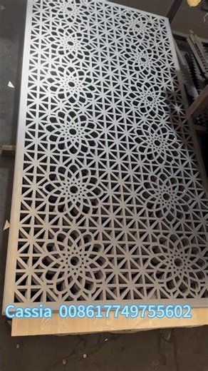 Laser Cut Screen Decorative Pattern#doors #fence #lasercutting #metal #steel