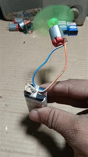 how to make mini science project class 9th xperiment with 9v battery 🔋 connect fan 🪭#shorts
