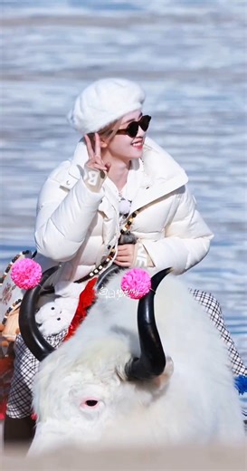 white deer, real yak #bailu #runningman