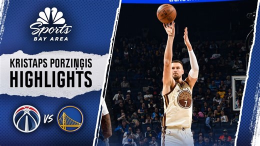Kristaps Porziņģis highlights: Watch Warriors center score 28 points vs. Wizards