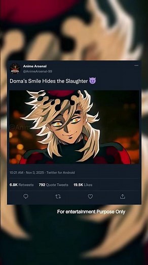 Doma’s Smile Hides the Slaughter 😈❄️ | Demon Slayer Edit #Doma #DemonSlayer #AnimeEdit #KNY #AMV