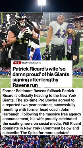 Giants Sign Pro Bowl FB Patrick Ricard To 2-Year Deal! 🏈 #Giants #Ravens #NFL