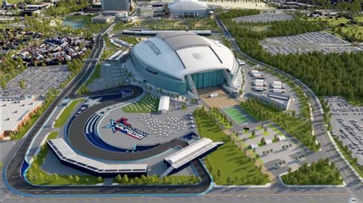 Here's what the route for the IndyCar street race in Arlington looks like