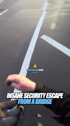 insane escape from a bridge #police #allylaw #trespassing #escape