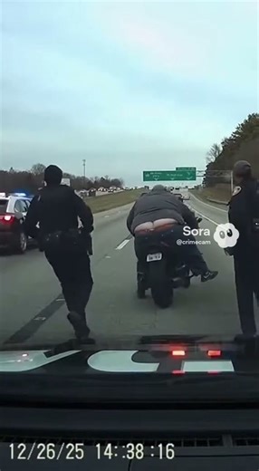 Police Chase Ends Awkwardly When Motorcycle Finally Pulls Over 😳🏍️ #instantkarma #funny #automobile