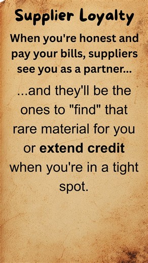 The Real Secret to a Long-Lasting Contractor Business - Supplier Loyalty