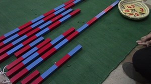 Montessori Number Rods presentation 2