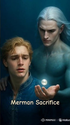Merman Lucian Sacrifices His Life Pearl to Save Adrian | Gay Fantasy Romance | AI Animation