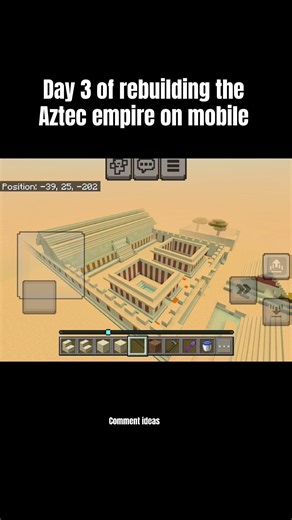 Day 3 of building the Aztec empire #minecraft