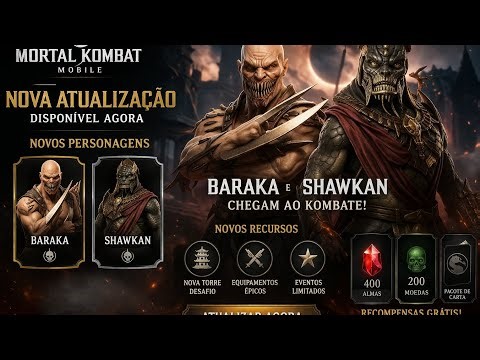 Mortal Kombat mobile atualizaçao modo kripta ancestral conta forte parte 2