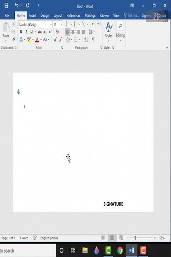 How to Add Signature in MS Word document || #Shorts