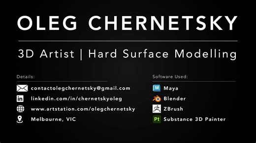 3D Artist Showreel | Hard surface Modelling