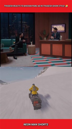 Thugesh Reacts to Bhuvan PUBG Ad in Thugesh Show Style! 😭 #shorts