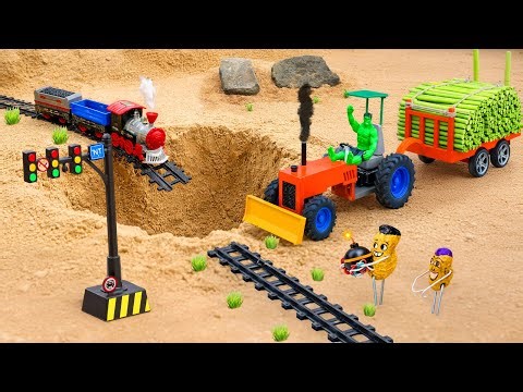 DIY Mini Tractor Rebuilds Railway After Train Accident | Turbo Tractor Lab