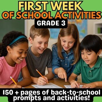 First Week of School Activities Grade 3 | SEL, Gratitude, Prompt Back to school