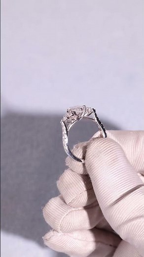1.12CT E VVS1 Marquise Diamond Three-Stone Engagement Ring in 14K White Gold - IGI Report