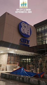 SM City La Union Construction as of September 21, 2025 SM City La Union is opening on October 17, 2025. Construction of the mall proper is nearing completion with finishing works. Intermodal Transport Terminal, Sandbox, parking spaces, 2nd LED billboard, and southern parking area are also under construction. SM City La Union is located along Diversion Road, Biday, San Fernando City, La Union. It is a 4-level mall with Lower Ground, Upper Ground, 2nd Floor and Roofdeck Parking. Its most distinct 