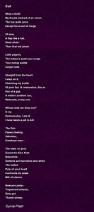 Cut - Cut Poem by Sylvia Plath