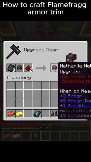 How to craft flamefraggs armor trim #minecraft #unstableuniverse