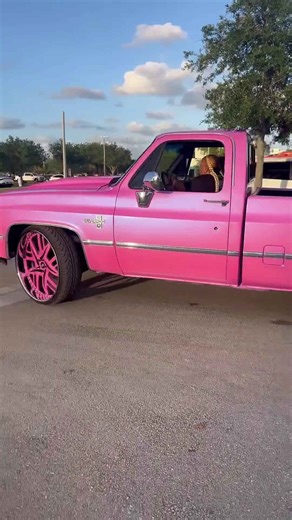 Her Outrageous Pink Chevy Shortbed Truck on 28’s Forgiatos