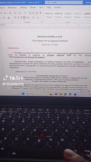 Brigada Eskwela 2025 Emcee Script Guide