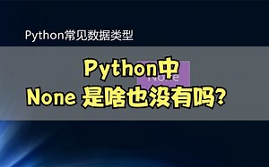 python数据类型-理解None对象