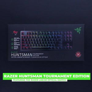 Designed for absolute speed—here's a closer look at the tenkeyless Razer Huntsman Tournament Edition, featuring our fastest Razer Linear Optical Switches for rapid-fire keypresses at the speed of light: https://www.razer.com/gaming-keyboards-keypads/razer-huntsman-tournament-edition | Razer