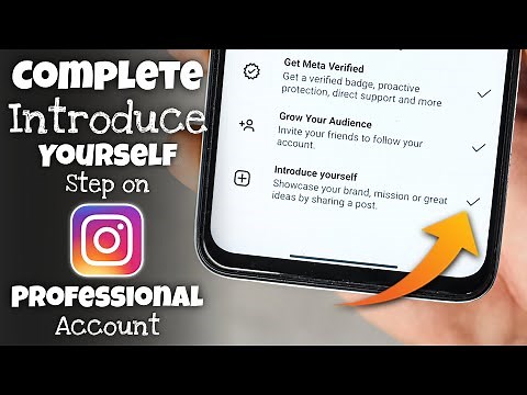 How to Complete Introduce Yourself Step on Instagram Professional Account