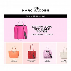 Save an extra 20% off sale totes when you use code TOTES20. | Marc Jacobs