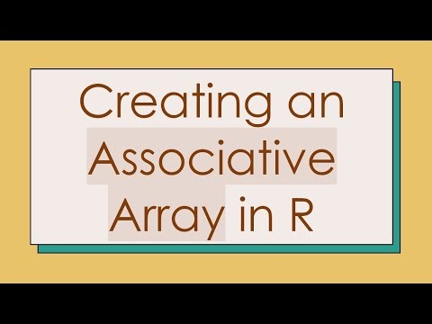Creating an Associative Array in R