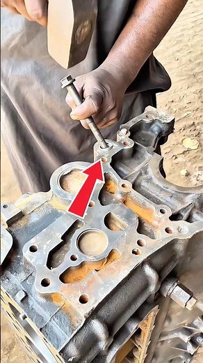 How To Replace A Leaking Engine Block Freeze Plug! #shortsfeed #mechanic #autofix #automobile