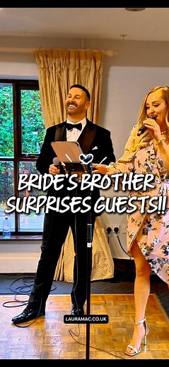 144K views · 683 reactions | BRIDE’S BROTHER SURPRISES GUESTS  Sam Smith, eat your heart out! Daniel sang his sister’s favourite song at her wedding — and completely stole the show! #wedding #weddingsong | Laura Mac - Wedding Singer. | Facebook