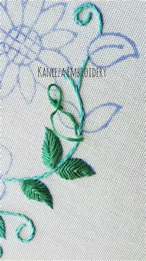 Easy leaf embroidery design for beginners #flowerdesigns #handembroidery