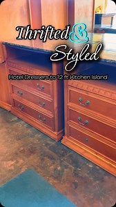11K reactions · 358 shares | I’m back! Hopefully you’ll love this amazing kitchen island we made from thrift store dressers. I know I am in love it 殺 #thriftedandstyled #kitchenisland | Our Itty Bitty Home | Facebook