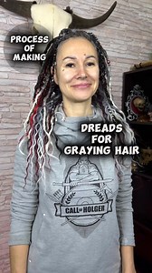 Graying hair 👩🏻‍🦳 DREAD PROCESS! creating ombre synthetic dreads and braids, curls from graying darkest brown to platinum blonde, burgundy and red ❤️‍🔥 BASILISKHAIRS.com/product/grey380 Darkest Brown roots, with the addition (hand-mixed) of Gray! This allows dreadlocks to look as natural as possible if you have started to go gray and the usual black / brown dreadlocks do not suit you anymore! 👩🏻‍🦳 If your hair has started to turn gray, we can make a set in which we hand-mix silver (light 