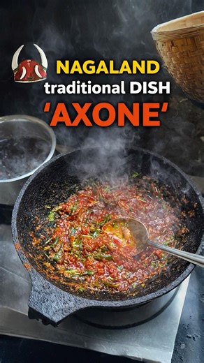 🔥 Nagaland’s Famous Dish AXONE 🤯 You Must Try This! #nagaland #northeastindia #food