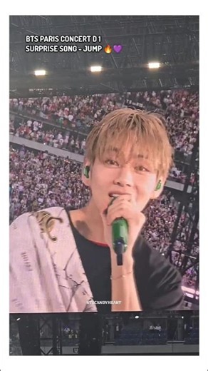 BTS PARIS CONCERT D 1 SURPRISE SONG JUMP 🔥💜 #bts #shorts
