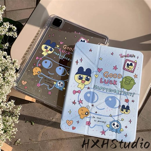 Tri-fold Y-stand Retro Blue iPad Case iPad Case, iPad 11/air 6/7/pro 11 Case, iPad Mini Case With Pencil Slot, Cartoon iPad Case - Etsy