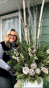 3.6K views · 85 reactions | Learn how to make a winter planter arrangement with me! For the full video, click the link in our bio to visit our YouTube channel! ✨ | the.wreath.coach | Facebook